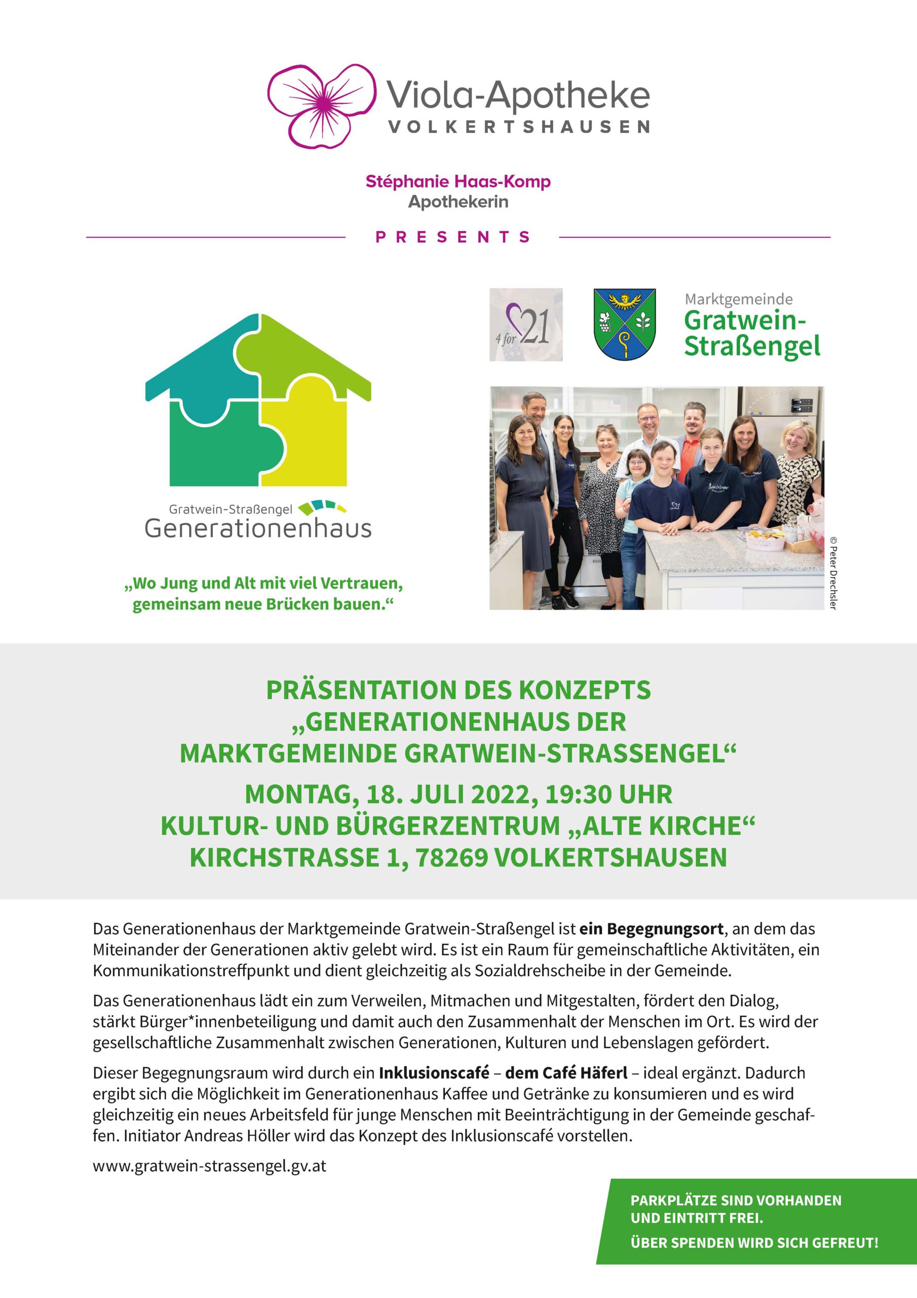 Plakat Präsentation Generationenhaus